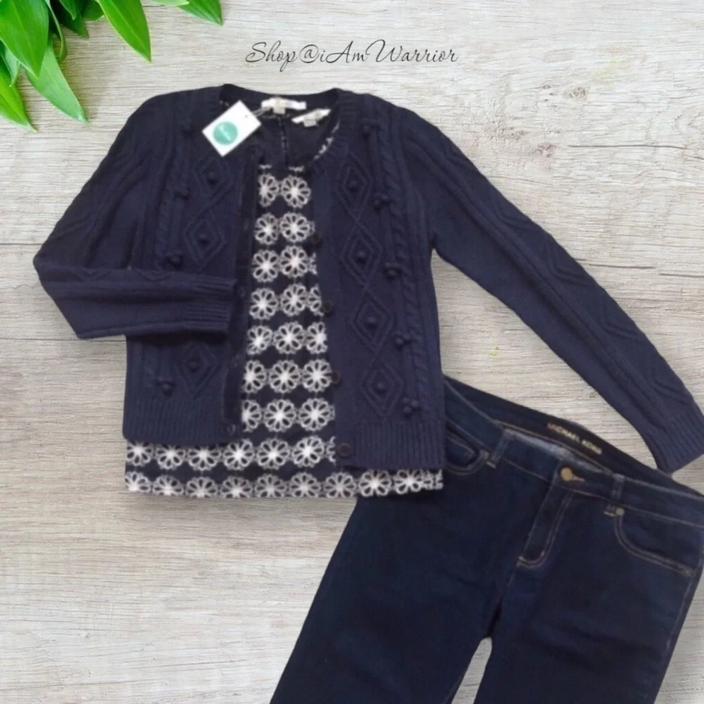 Boden sleeveless navy floral embroidered top *shop@iamwarrior - Picture 3 of 10